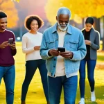 Home 14 미디어 효과 이론 - **Prompt:** "A diverse group of individuals, ranging from young adults to seniors, are gathered in a...