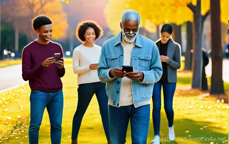 미디어 효과 이론 - **Prompt:** "A diverse group of individuals, ranging from young adults to seniors, are gathered in a...