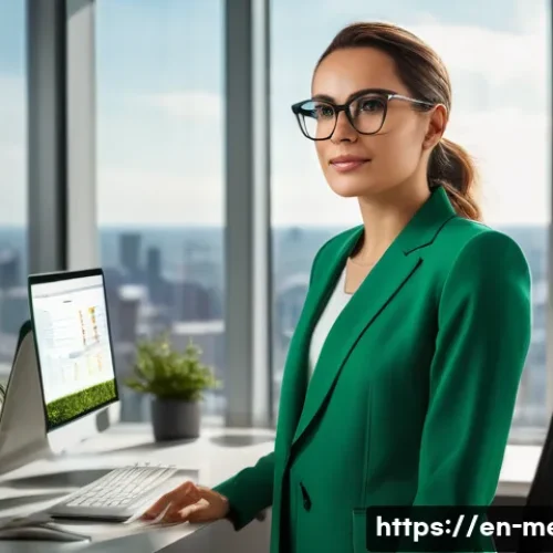 Home 23 PR과 미디어 거버넌스 - **Prompt:** A confident, smartly dressed female PR professional in her late 20s, standing in a moder...